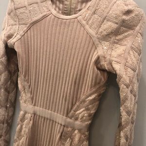 Bandage dress tan/pink